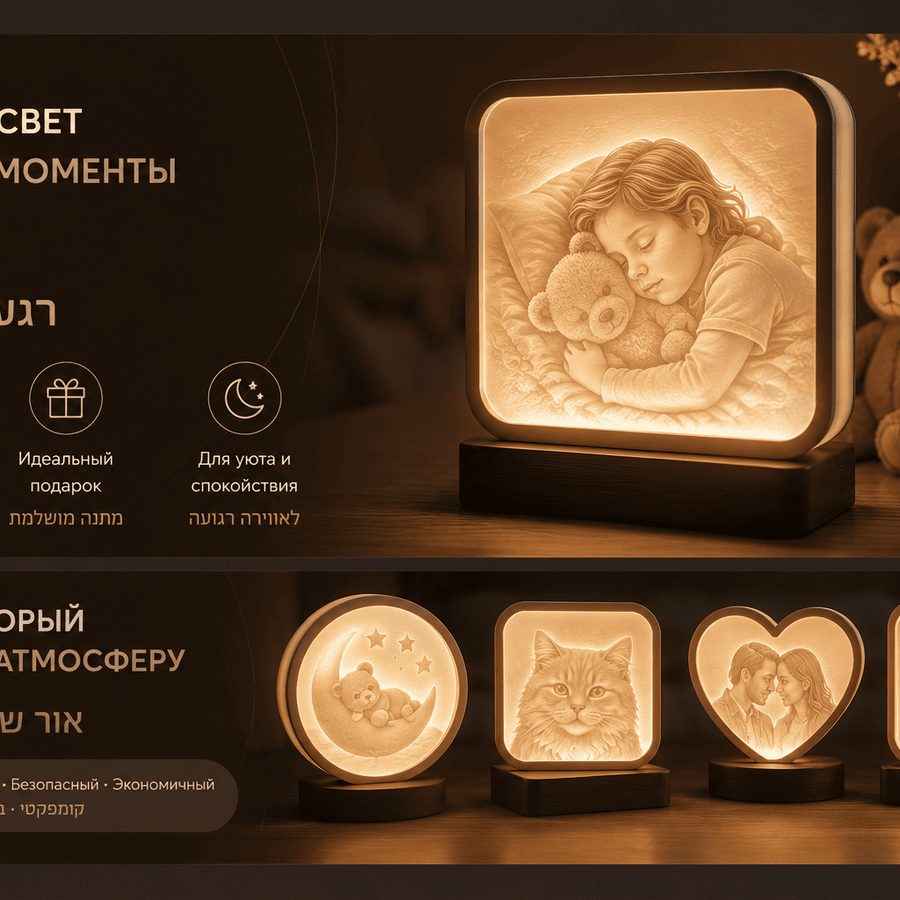 Lithophane night lamp